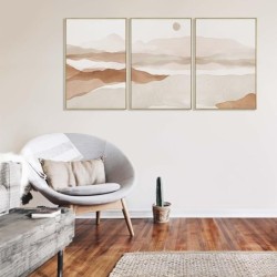 Neutral Wall Art Boho Framed Wall Art, Beige Wall Art Modern Art Boho Canvas