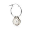 Pearl Hoop Earrings in Sterling Silver