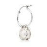 Pearl Hoop Earrings in Sterling Silver