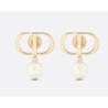 Petit CD Earrings
Gold-Finish Metal and White Resin Pearls