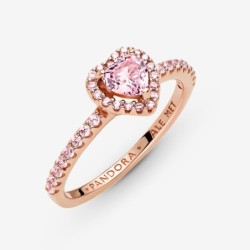 Sparkling Elevated Heart Ring