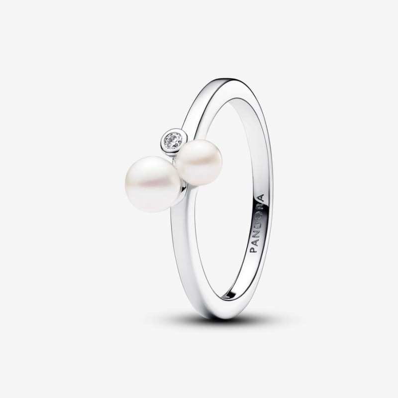 Duo Treated Freshwater Cultured Pearls Ring