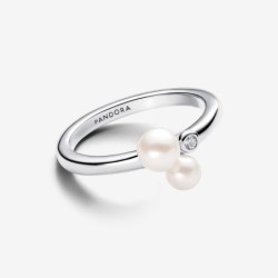 Duo Treated Freshwater Cultured Pearls Ring