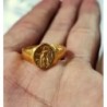 Intaglio Roman Coin Sterling Silver Ring | 24k Gold Over Coin Ring |Gold Ring |