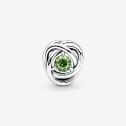 August Spring Green Eternity Circle Charm