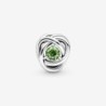 August Spring Green Eternity Circle Charm