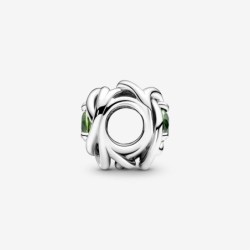 August Spring Green Eternity Circle Charm