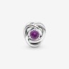 February Purple Eternity Circle Charm