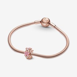 Pink Daisy Spacer Clip Charm