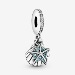 Starfish and Sea Shell Dangle Charm