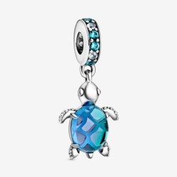 Murano Glass Sea Turtle Dangle Charm