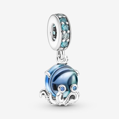 Murano Glass Cute Octopus Dangle Charm