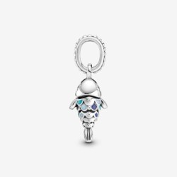 Blue Scaled Fish Dangle Charm