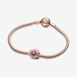 Pink Daisy Flower Charm