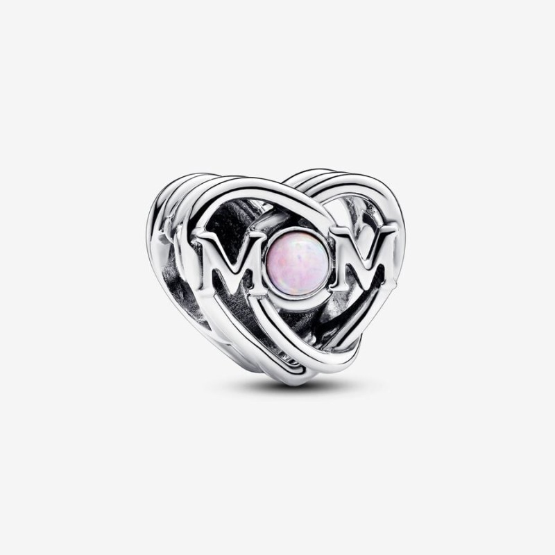 Openwork Mom & Heart Charm