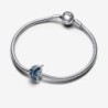 Blue Curved Feather Charm