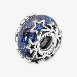 Galaxy Blue & Star Murano Charm