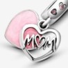 Mom Script Heart Dangle Charm