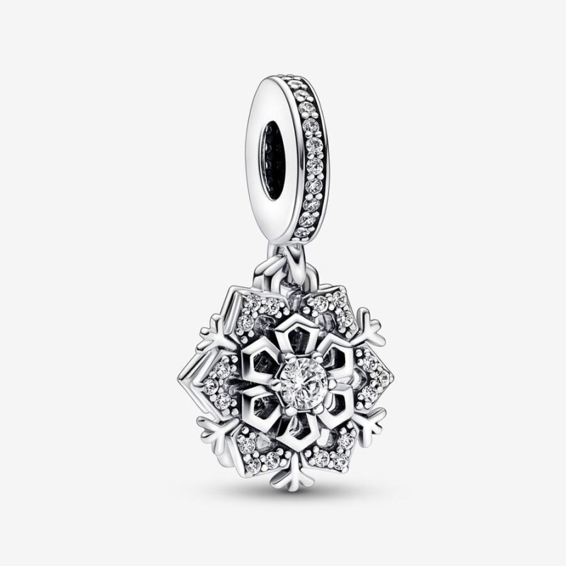 Sparkling Snowflake Double Dangle Charm