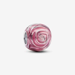 Pink Rose in Bloom Charm Trio