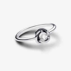 April Clear Eternity Circle Ring