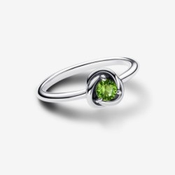 August Spring Green Eternity Circle Ring