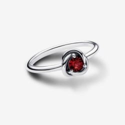 July True Red Eternity Circle Ring