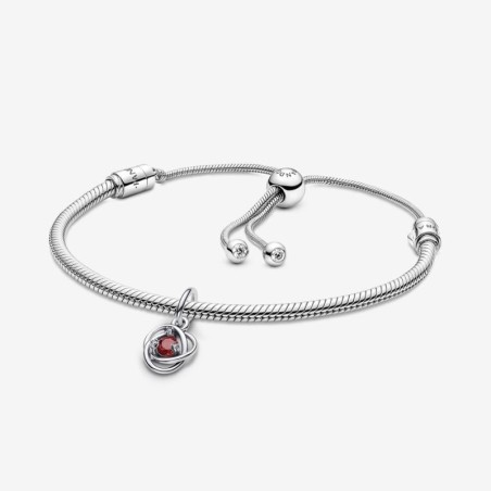 July Eternity Circle Dangle Charm Bracelet Set