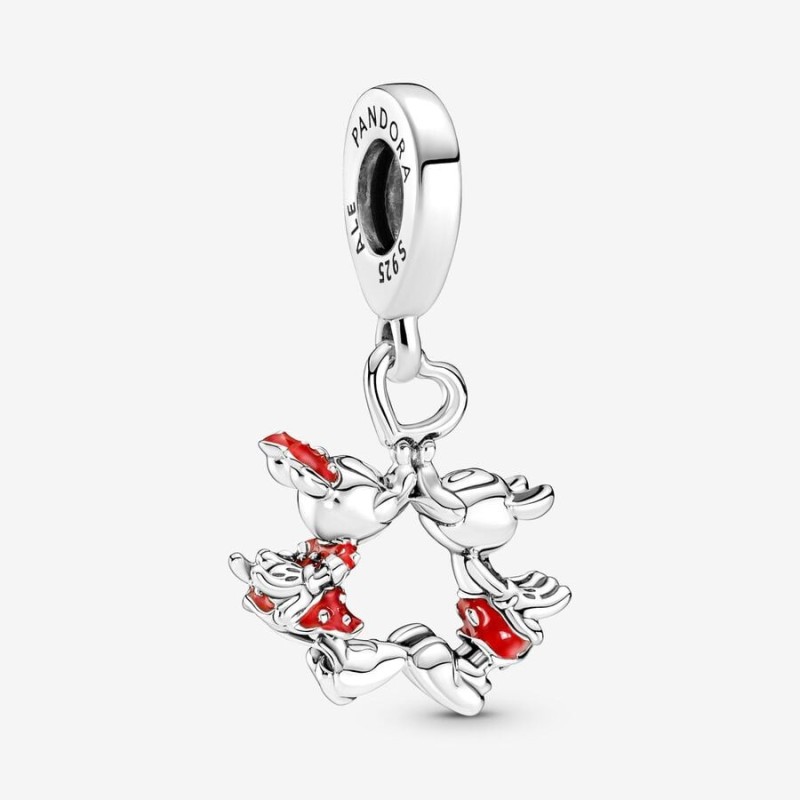 Disney Mickey Mouse & Minnie Mouse Kissing Dangle Charm