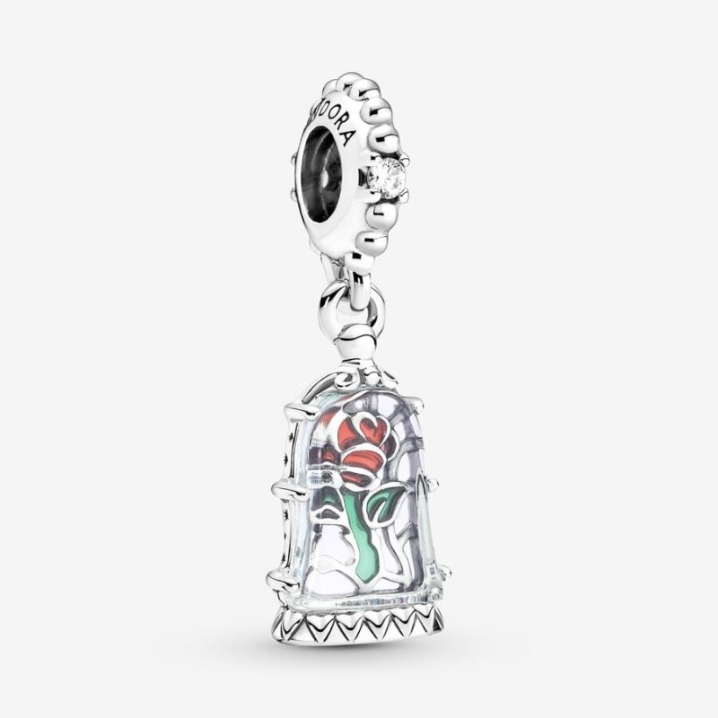 Disney Beauty and the Beast Enchanted Rose Dangle Charm