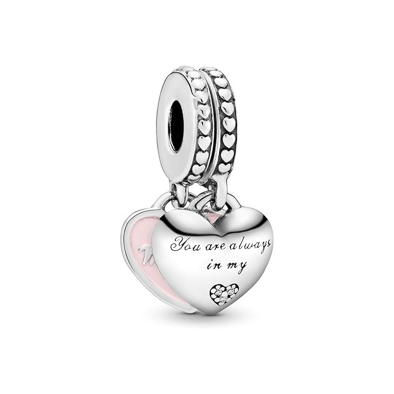 Pandora Jewelry Mother and Daughter Hearts Dangle Cubic Zirconia