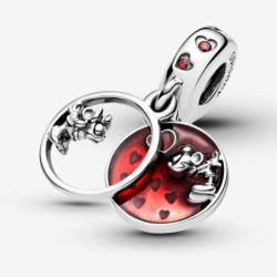 Disney Mickey Mouse & Minnie Mouse Love and Kisses Dangle Charm