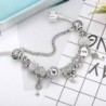 PANDORA S925 SILVER SNAKE CHAIN BRACELET WITH LOVE