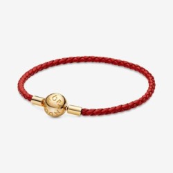 Winnie the Pooh Red and Gold Leather Bracelet Set