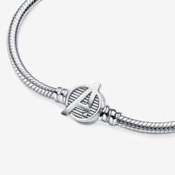 Pandora Moments Marvel The Avengers Logo Clasp Snake Chain Bracelet