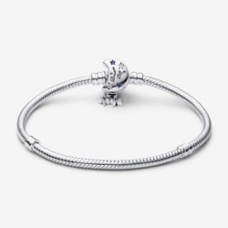 Pandora Moments Sparkling Moon Clasp Snake Chain Bracelet