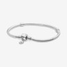 Pandora Moments Daisy Flower Clasp Snake Chain Bracelet