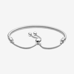 Pandora Moments Snake Chain Slider Bracelet,Metal: Sterling silver