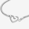 Pandora Moments Heart Closure Snake Chain Bracelet