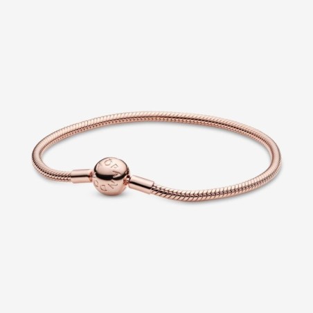 Pandora Moments Snake Chain Bracelet,Metal: Rose gold plated