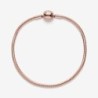 Pandora Moments Snake Chain Bracelet,Metal: Rose gold plated