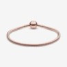 Pandora Moments Snake Chain Bracelet,Metal: Rose gold plated