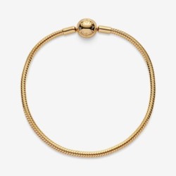 Pandora Moments Snake Chain Bracelet,Metal: Gold plated