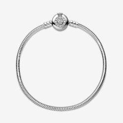 Pandora Moments Sparkling Crown O Snake Chain Bracelet