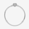 Pandora Moments Sparkling Heart Clasp Snake Chain Bracelet