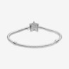 Pandora Moments Asymmetric Star Clasp Snake Chain Bracelet