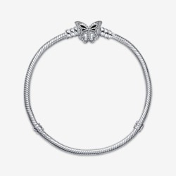 Pandora Moments Butterfly Clasp Snake Chain Bracelet