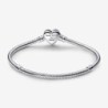 Pandora Moments Sparkling Infinity Heart Clasp Snake Chain Bracelet