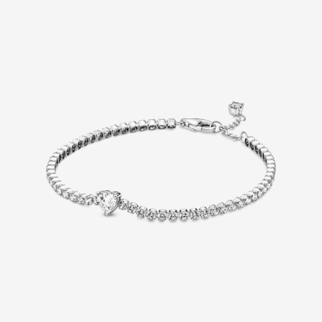 Sparkling Heart Tennis Bracelet