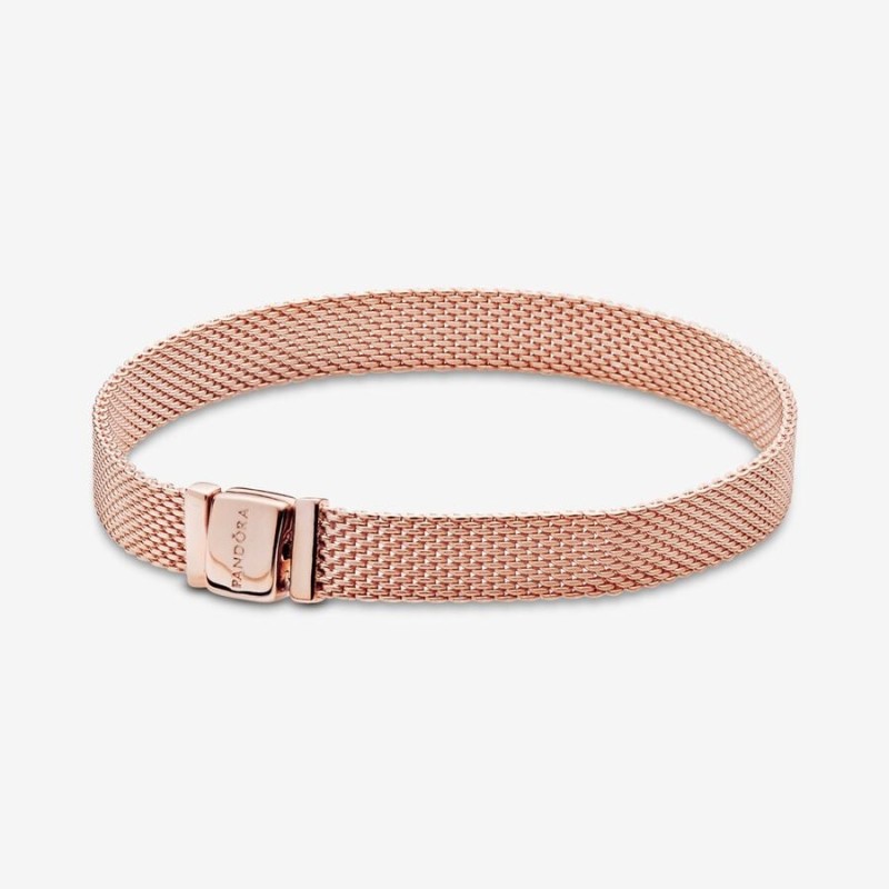 Pandora Reflexions™ Mesh Bracelet,Rose gold plated